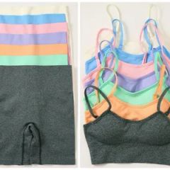 2 Piece Bra Crop Top Gym Yoga Workout Biker Shorts Women Fitness Outfit Sets Bra Shorts Set - Guangzhou RJ Clothing Co., Ltd.