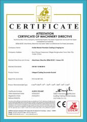 CE certificate from Hubei Wanxin Precision Casting & Forging Inc.