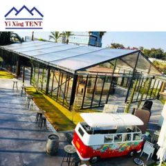 Made in China 15X30m 20X60m 50X100m Herringbone Roof Glass Wall Event Accessories Party Iight Transparent PVC Roof Tarpaulin Party Tent for Sales - Image 1