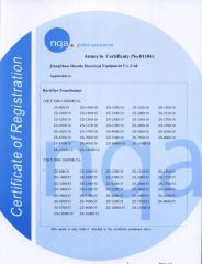 CE-Rectifier transformer-2 certificate from Shenda International Engineering Co., Ltd.