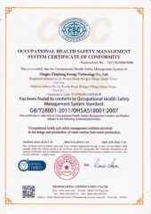 18001 certificate from NINGBO ZHIYITONG ENERGY TECHNOLOGY CO., LTD.