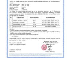 COCONUT SHELL CARBON Moisture Content 8.15. Ash Content 2.67. Volatile Matter 12.90. Fixed Carbon 76.28 - Image 3