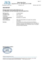 Acrylic paint-msds certificate from Shanghai Haobin Stationery & Art Material Co., Ltd.