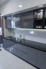 L Shaped Modular Kitchen Design Types L-shaped Hardware Brand Customized Cabinet Material BWP Plywood Countertop Material - Image 4