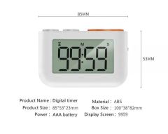 Household Timer Digital Alarm Timer Clock with Large LCD Display - Image 5