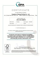 FSC certificate certificate from CHANGZHOU FRESHDAY HOUSEHOLD PRODUCTS CORP. LTD.