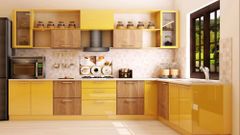 U&L Shape Modular Kitchen Interior Works Hardware Soft-close Safety Features Safety Workflow Design Easy Workflow Material Bwp/bwr Ply Or - Image 3