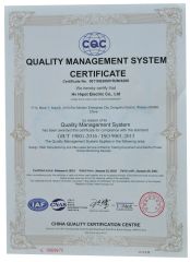 quality management system certificate certificate of HV Hipot Electric Co., Ltd. – certificate photo, supplier certificates section