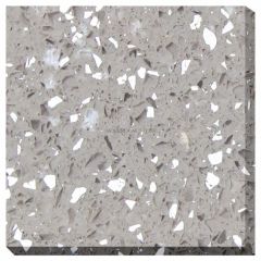 Engineered Stone Kitchen Countertops Design Big Crystal Grey Quartz Stone - Image 2