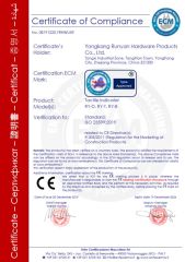 ISO23599:2019 certificate from YongKang RunYan Hardware Products Co., Ltd.