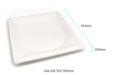 Eco-Friendly Disposable Kitchen Sets Plates Bagasse Square Plate Sugarcane Tableware Plates - Image 1
