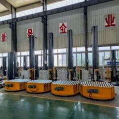 High Efficient Stretch Film Mobile Packing Machine for Manual Vertical Pallet Online Wrapping Machine with Lift Membrane Frame - Image 5
