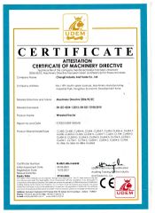 CE certification certificate of Changli Industry and Trade Co., Ltd. – certificate photo, supplier certificates section