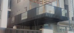 Panel Balcony Aluminium Louvers Railing Color Brown Design Panel Position Balcony Shape Rectangular Louver Type Fixed Material - Image 2