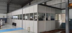 White Aluminum Glass Partition Color White Height 10 Feet Frame Thickness 12 mm Design Type Customized Glass Type Laminated - Image 6
