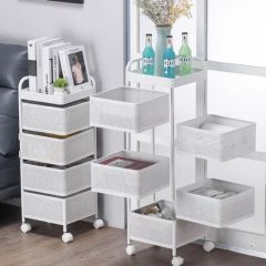 Multi-Layer Rotatable Storage Cart Vegetable Shelf Kitchen Rotating Storage Rack - Image 5