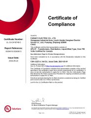 UL certificate from Farady Electric Co., Ltd.