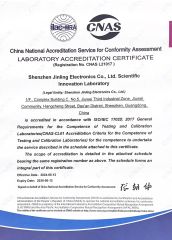 CNAS laboratory certificate from Shenzhen Jinling Electronics Co., Ltd.