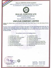 HALAL certificate of VNFLOUR CO., LTD – certificate photo, supplier certificates section