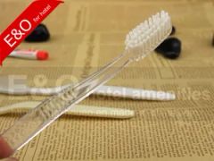 Disposable Transparent Hotel Toothbrush with Toothpaste Size 17.5cm Trademark e&o Handle PP, PS Type Toothbrush Material - Image 1