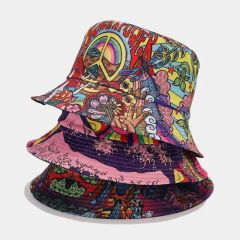 Capfix Formal Chrome Yellow/Deep Yellow Men Reversible Graphic Bucket Hats - Image 5