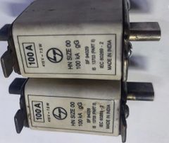 L And T Make Hrc Fuse Link, White, 415VAC Power 100A Color White Brand L & T Voltage 415VAC Material HRC fuse Fuse Voltage - Image 1