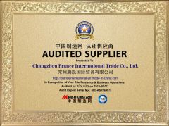 AUDITED SUPPLIER BY TUV certificate from Changzhou Prance International Trade Co., Ltd.