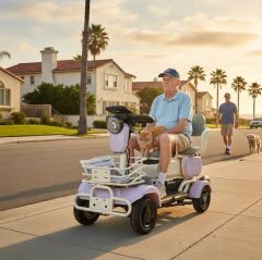 Four Wheeled Elderly Leisure Bike Folding Electric Scooter for Seniors - Tianjin Holladay Technology Co., Ltd.