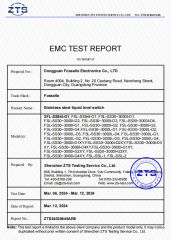CE Report certificate from Dongguan Fosselle Electronics Co., Ltd
