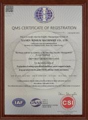ISO9001 certificate of Xiamen Winsum Machinery Co., Ltd. – certificate photo, supplier certificates section