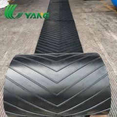 Professional Transport Material Patterned Chevron Herringbone Rubber Conveyor Belt - Image 2