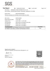 SGS-Neodymium certificate from Hangzhou Yangyi Magnetics Co., Ltd.