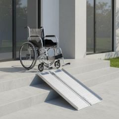 Aluminum Manual Foldable Wheelchair Ramp Car Van Minivan Life for Disable Users - Image 6