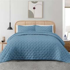 Comforters Classic Elegant Quilted Diamond Textured Reversible Bedspread - Image 4