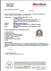 SGS report certificate from Yiwu Jialan Package Co., Ltd.