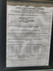ACS certificate from Ningbo Itabath Industry Co., Ltd.