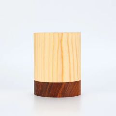 Circular Column Wood LED Mood Night Light Table Decorative Lamp - Image 6