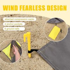 Sand Free Family Beach Mat Versatile Extra Large Nylon Beach Blanket - Image 5