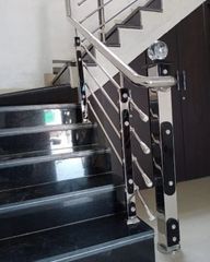 Balcony Stainless Steel Staircase Railing, For Home Design Bar Thickness 3 mm Durability High Position Balcony Material Grade SS - Image 6
