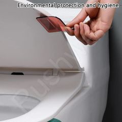 Plastic Toilet Seat Lifter Color White Shape Square Material Plastic Installation Method Self-adhesive 3m Tape Comfort Level More Comfortable Riding - Image 6