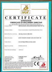 CE certificate for seeder certificate of HEBEI NONGHAHA AGRICULTURAL MACHINERY CO., LTD. – certificate photo, supplier certificates section