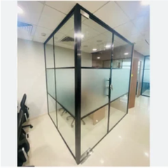 Modular Glass Partition Pattern Plain Shape Rectangular Color Transparent Glass Type Modular Usage/Application Office Thickness all customer - Image 3