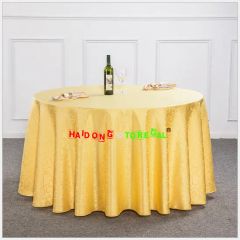 Golden Color Hook Flower Banquet Tablecloth Covers Sashes - Image 1