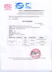 Test report certificate from ZHOUKOU BEST KITCHENWARE CO., LTD.