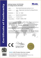 ce certificate of WENZHOU URBAN MACHINERY CO., LTD. – certificate photo, supplier certificates section