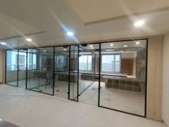 Aluminium Slim Glass Partition Brand Corinzo Pattern Plain Color Transparent Features Slim Glass Partition Country of Origin Made in - Image 1