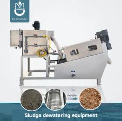 SS304 Screw Press Sludge Dewatering Machine for Industrial or Food Wastewater Solid Liquid Separation - Qingdao Dongmao Environmental Protection Equipment Co., Ltd.