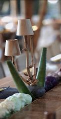 Bamboo Standing Lamp Duri Bond mushroom 2 Lamp & 3 Lamps. Hanging Lamp - Image 2