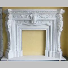Modern Style Volakas White Marble Stone Fireplaces - Image 2