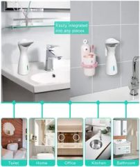 White ABS Automatic Hand Sanitizer Touchless Spray Soap Dispenser - Image 6